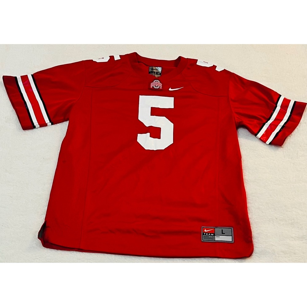 Nike Ohio State Buckeyes Jersey Kids Large Red Football 5 NCAA 7803-OB-313